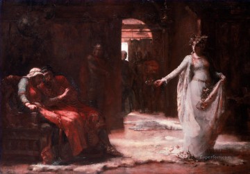 Ofelia en rojo Henrietta Rae pintora victoriana Pinturas al óleo